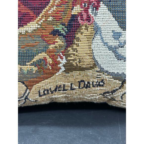 Lowell Davis Rooster Tapestry Pillow 11 inches square - Picture 2 of 5